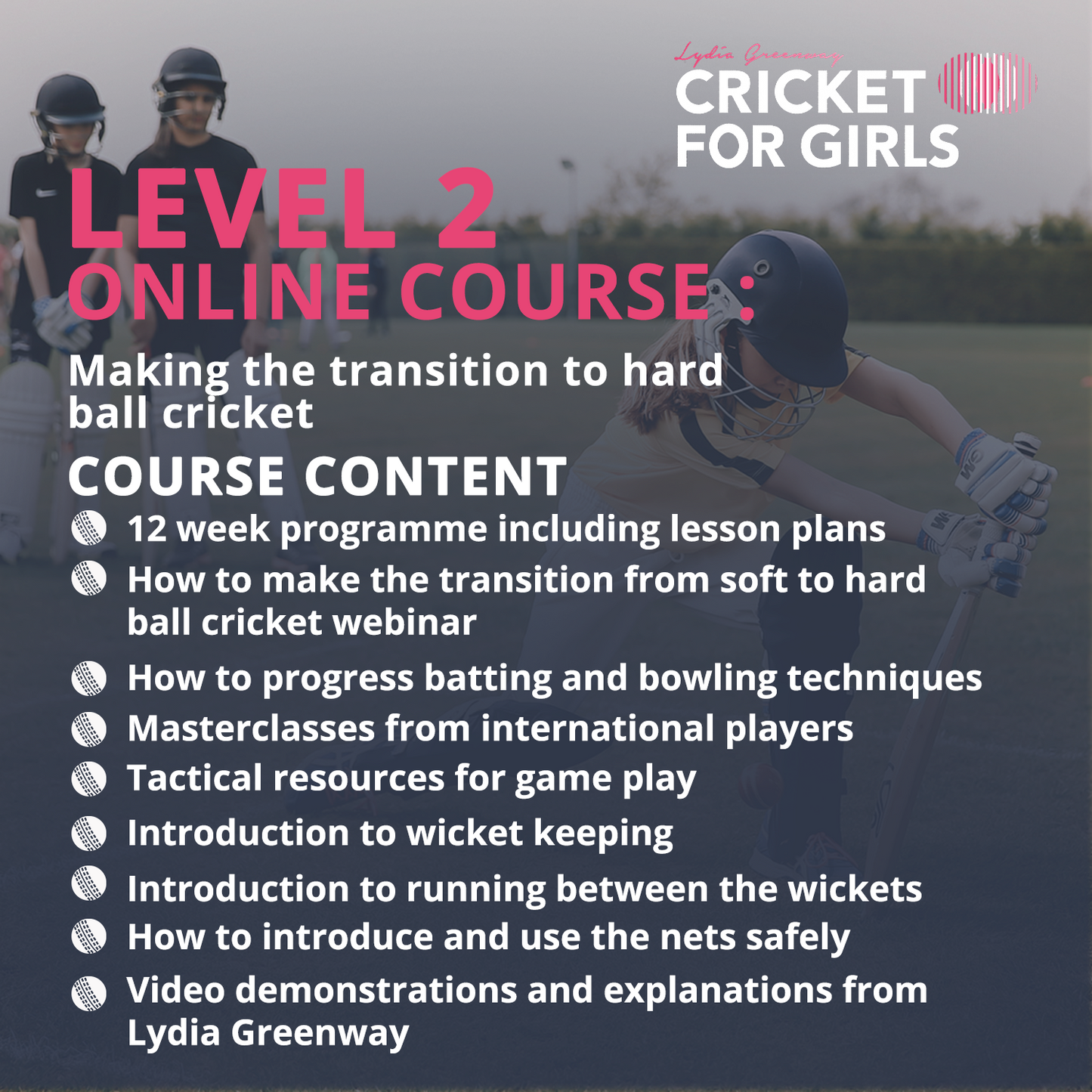 Cricket for Girls Level 1 and Level 2 Preview